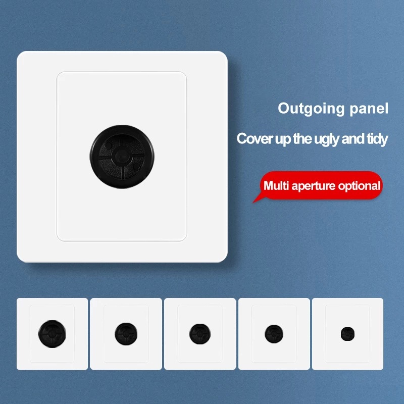 Blank panel with line holes for decorative shielding cover, 86-type threaded socket fake switch, hole punching for whiteboard