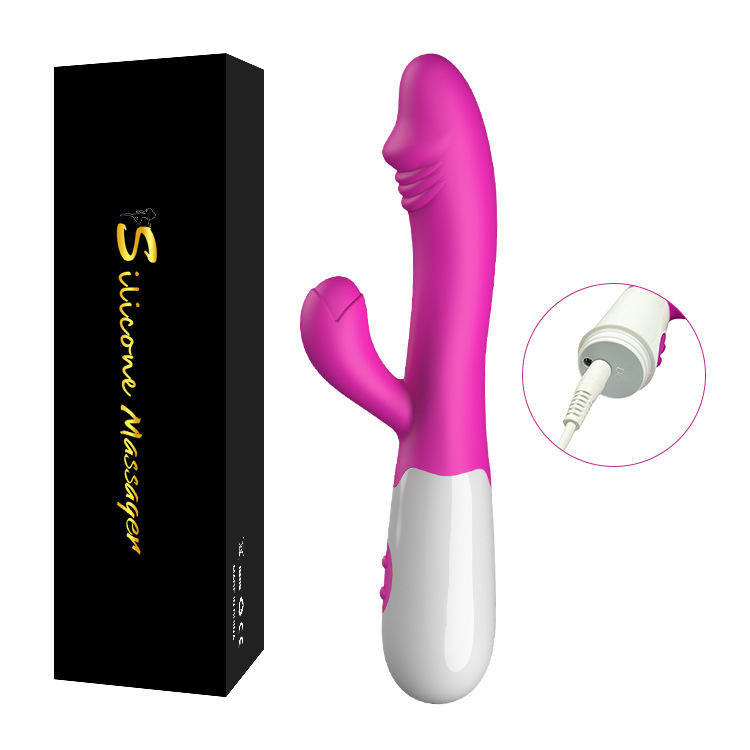 Equipo de sexo adulto simulación de 30 frecuencias doble punto G vibrador carga USB masturbación femenina simulación cañón vibrador