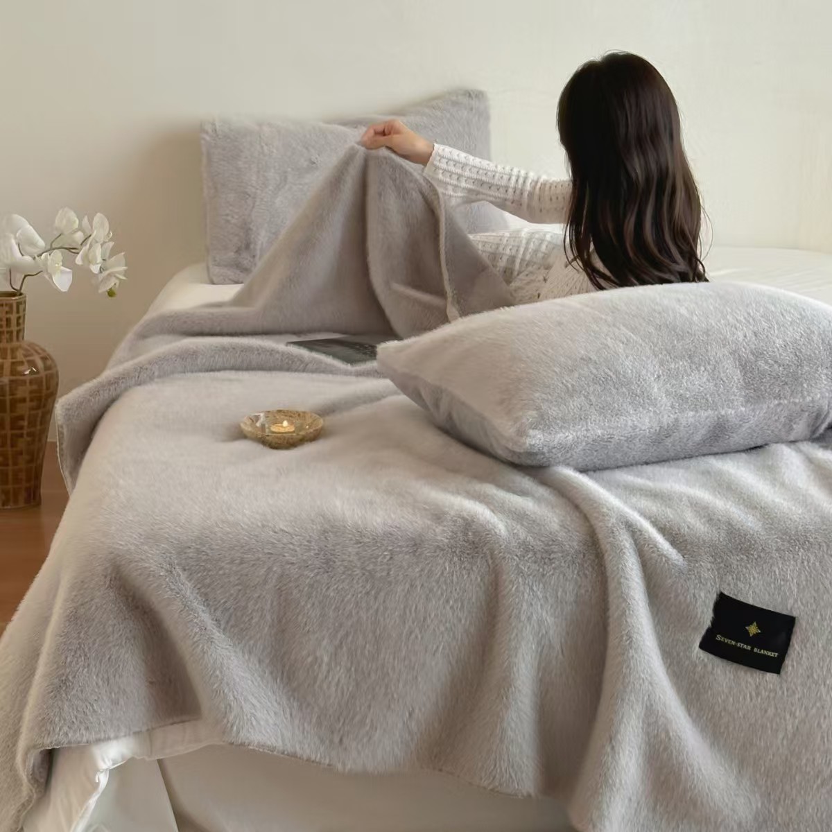 Handle flaw Mink cashmere Blanket These price 98 support Return and exchange