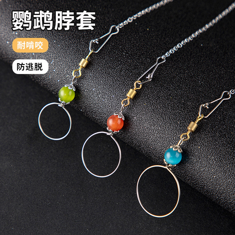 Stainless Steel Bird Chain for Budgerigars, Lovebirds, and Cockatiels with Adjustable Collar for Training and Supplies