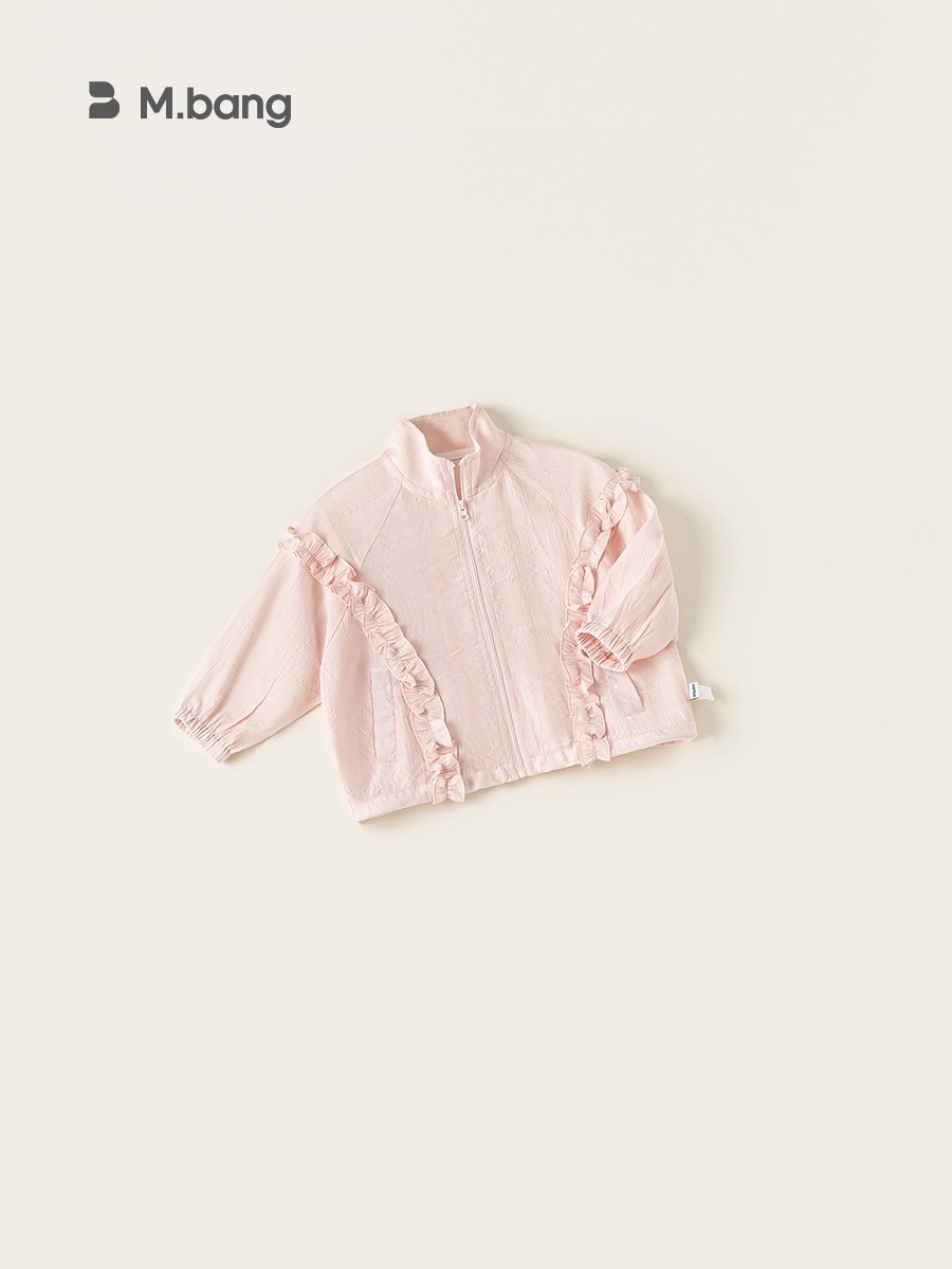 Youbao ropa para niños verano nuevo estilo para niños lindo top cárdigan dulce cuello alto encaje chaqueta de manga larga para niñas