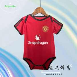 曼联爬服婴儿三角足球服爬行服哈衣连身衣阿根葡萄牙皇马德国