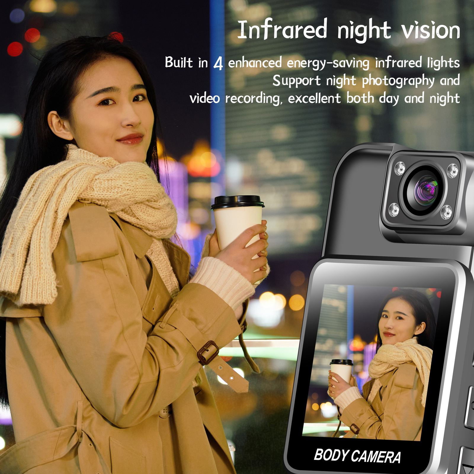 Direct recording handheld pocket small camera, back-mounted camera, high-definition infrared night vision, high-definition y3000 undefined