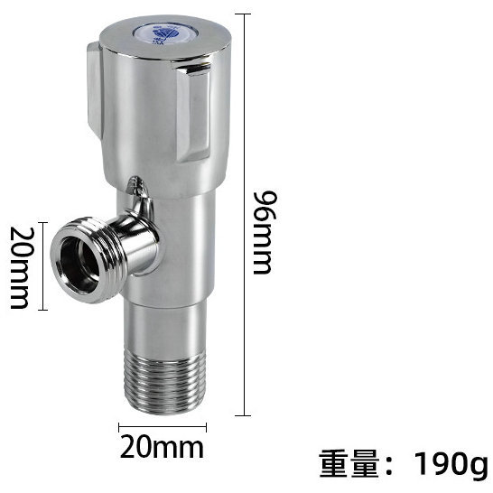 Válvula de ángulo colección completa 304 Acero inoxidable cobre triángulo caliente y fría interruptor de tres vías calentador de agua del inodoro válvula de entrada válvula de parada
