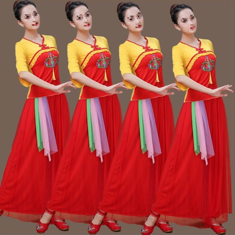 秋冬季广场舞服新款套装民族风古典舞表演出服秧歌舞跳舞蹈服女