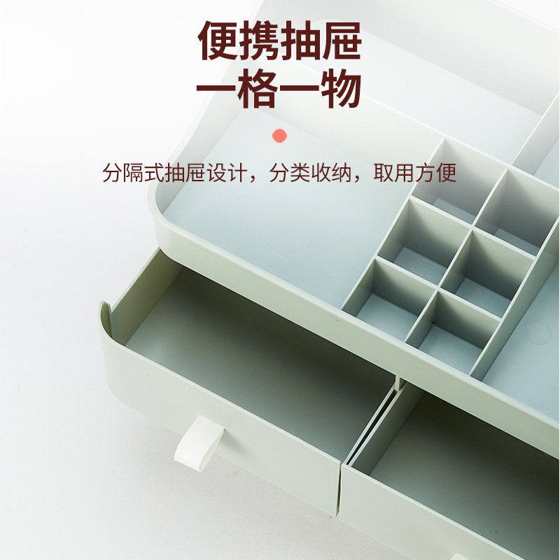 AliExpress Nueva Internet celebridad partición de escritorio caja de almacenamiento de tipo cajón engrosada Cosméticos De Plástico caja de la Organización