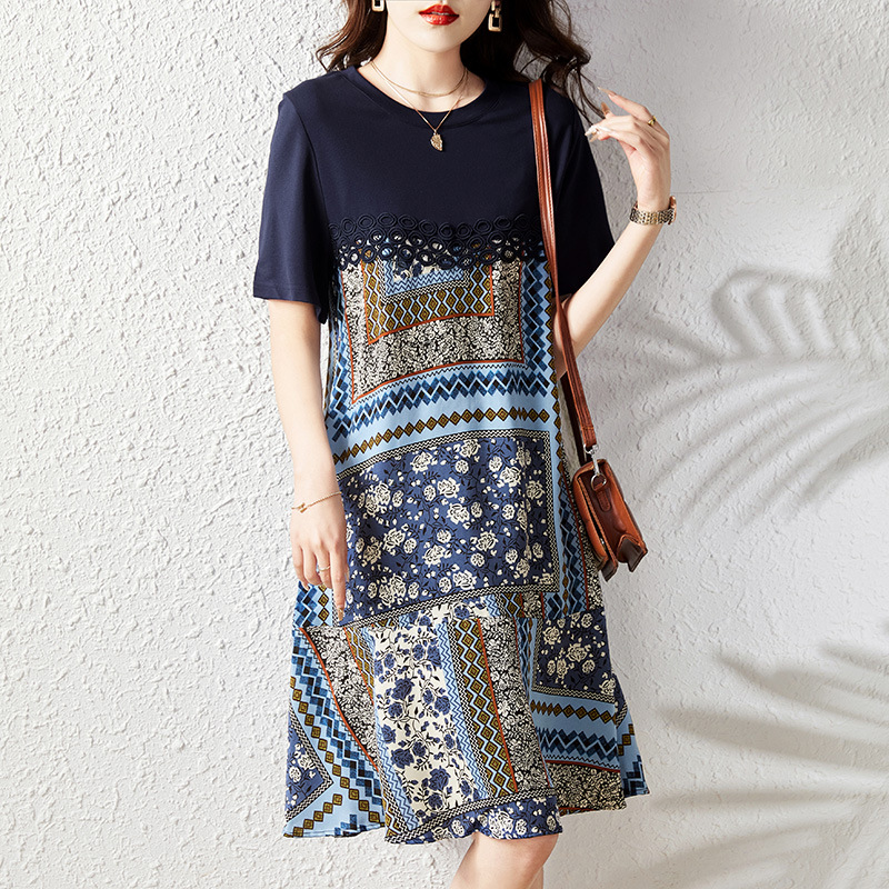  夏  M-4XL 大きいサイズ ワンピース