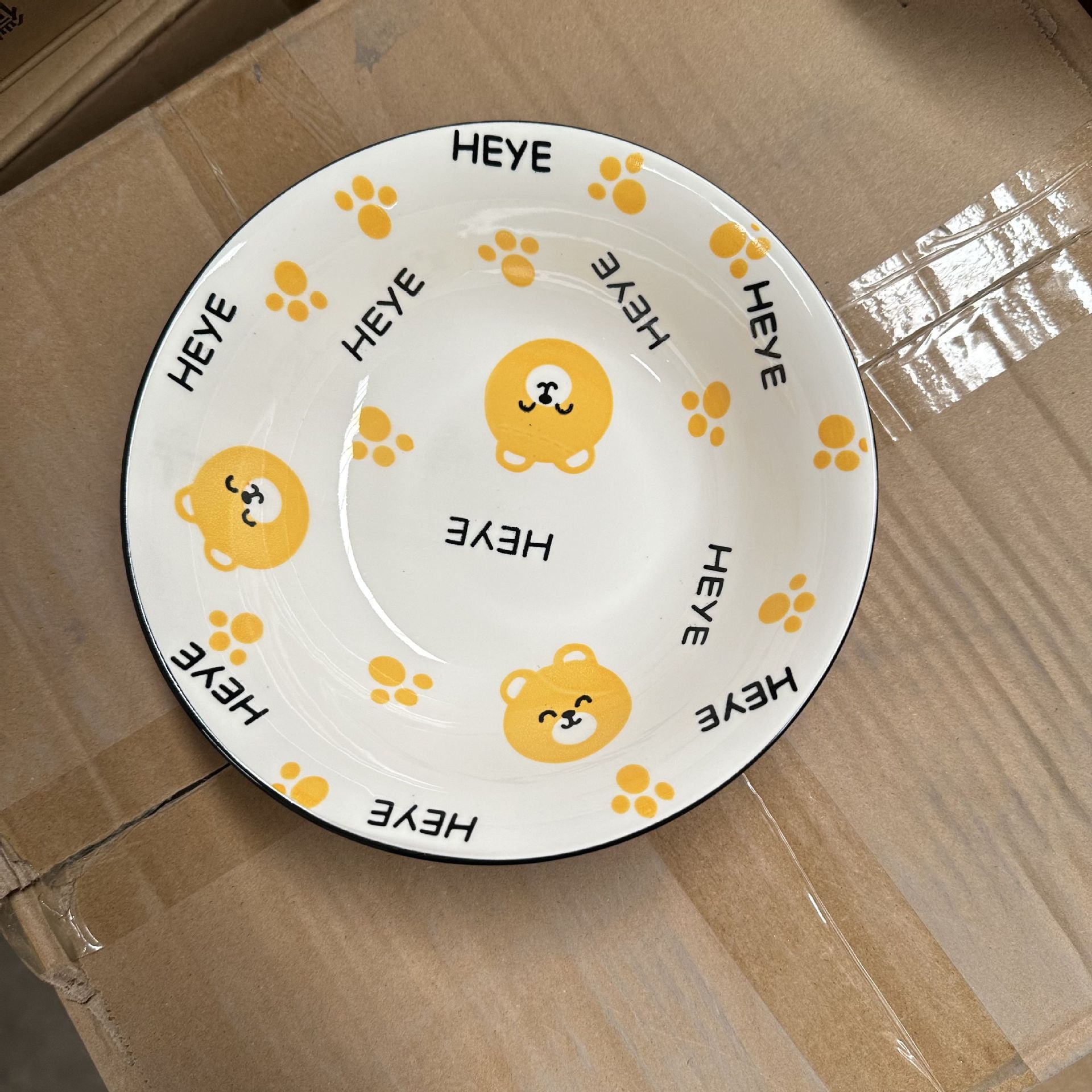 Cerámica de Shanxi de 7 pulgadas tazón de aire gran tazón esmaltado flores impresas regalo tazón de fideos cerámica dos yuanes puestos