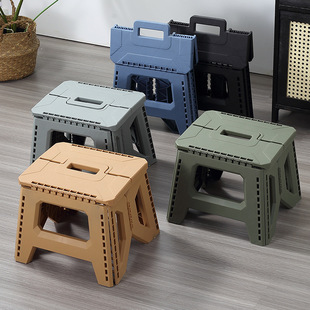 Internet Popular Thickened Folding Stool Outdoor Portable Stool Household Portable Camping Stall Stool Folding Anti-fall Stool Factory Batch