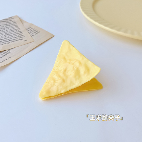 Creative ins potato chips stationery cute snack sealing clip student test paper storage clip hand account bill long tail clip