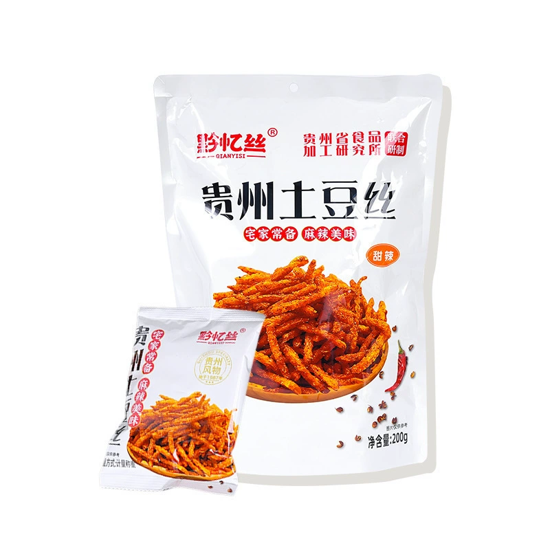 Qianyi silk potato shreds sweet and spicy 200g raw cut potato shreds casual snacks spicy Guizhou potato chips sweet and spicy