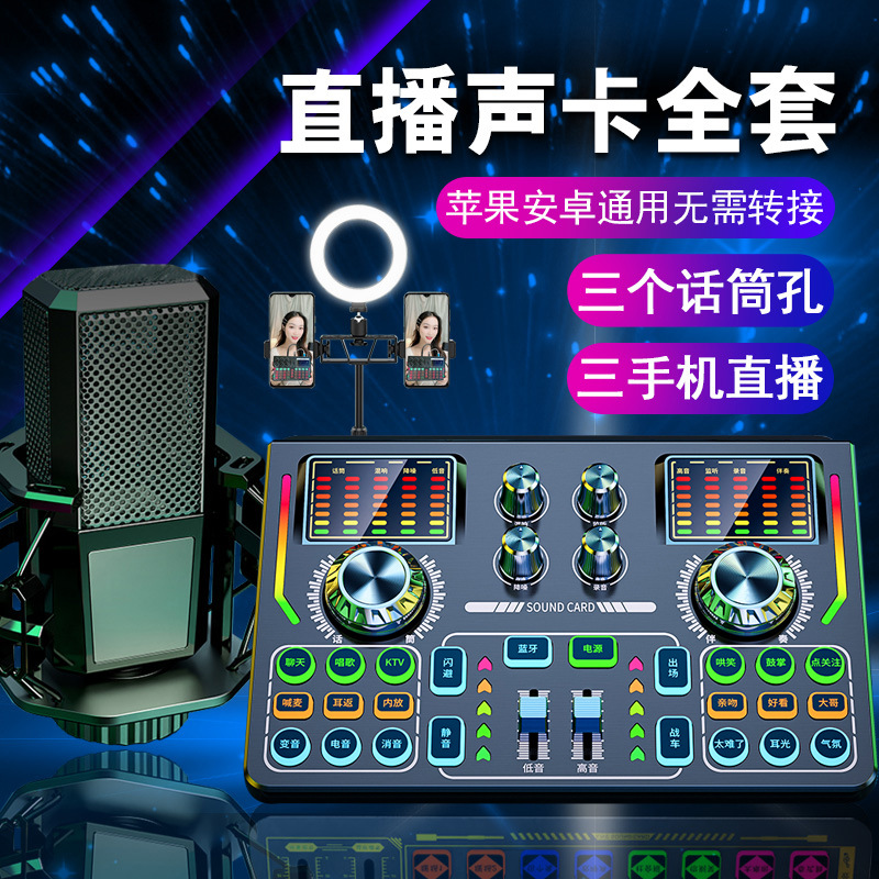 Xinshengpai X500 Live Broadcast Sound Card Equipment Full Set of Mobile Phone and Computer Universal Anchor Internet Celebrity Professional Karaoke Outdoor