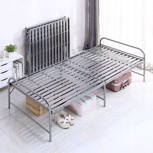 Wholesale Folding Bed Single Bed Steel Wire Bed 80% off Bed Iron Bed Nap Bed Simple Bed 80% off Bed One Piece