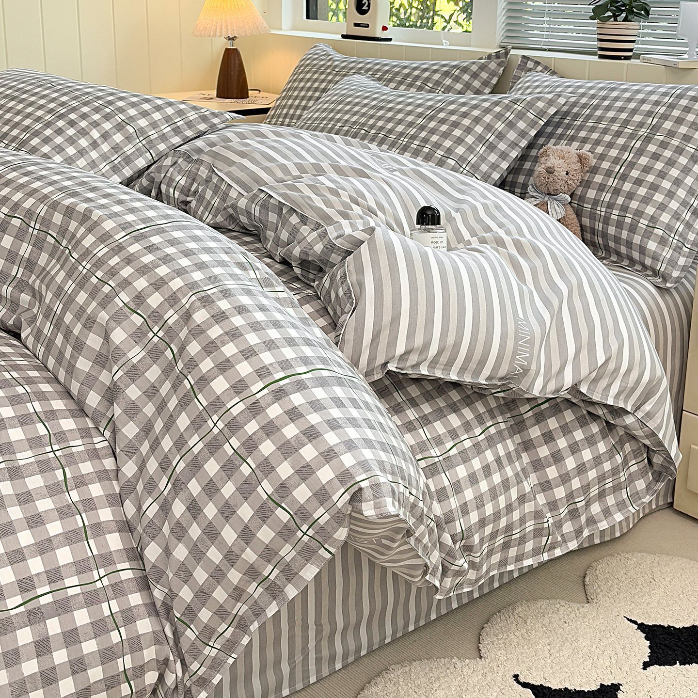 100% algodón cubierta de edredón de algodón una sola pieza una sola persona doble cubierta de edredón 150x200x230 dormitorio estudiantil de 1,5 m sábanas