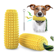 狗玩具tpr耐咬发声玉米啃咬狗狗玩具磨牙棒绳结亚马逊爆款