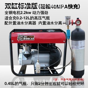 Bobcat electric high pressure air pump 30mpa high pressure air pump 40mpa small single cylinder water-cooled air pump barrel