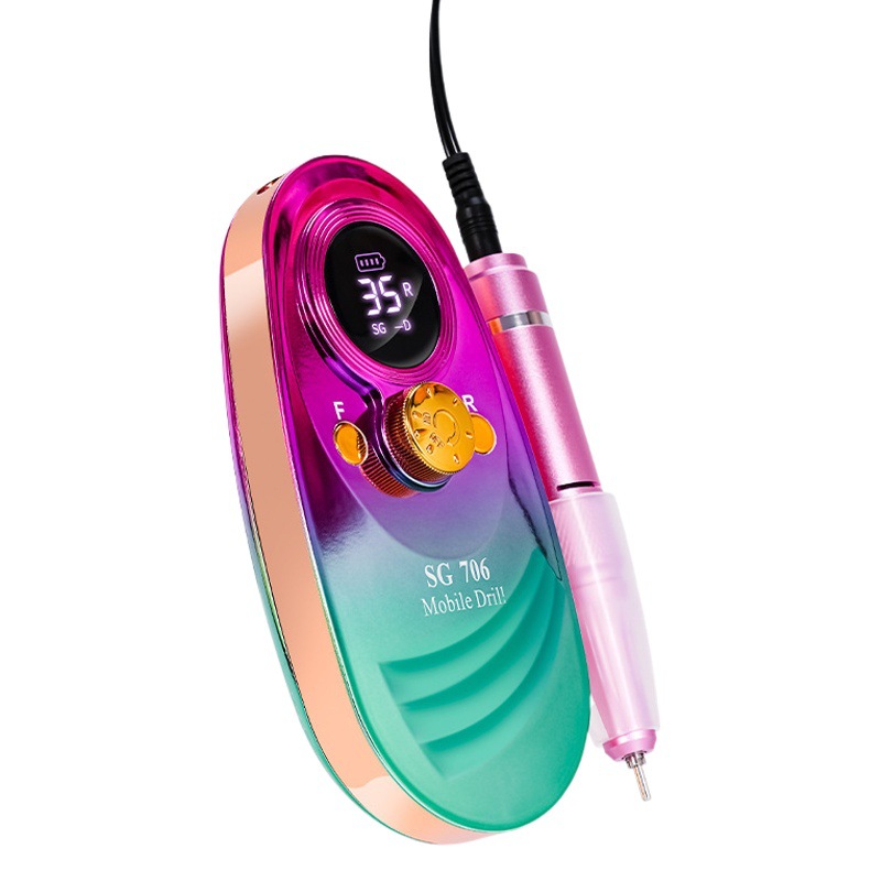 Portátil de almacenamiento eléctrico máquina de pulir de uñas pulido de uñas manicura eliminación de uñas máquina de pulir eléctrica pluma de molienda eléctrica