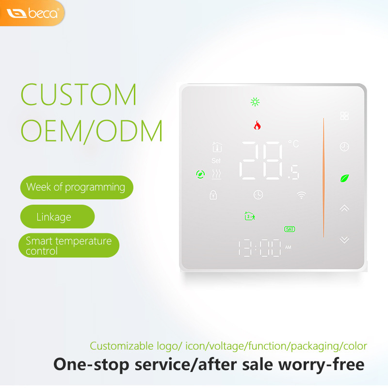 Intelligent digital display temperature control panel wireless WiFi electric floor heating thermostat indoor heating remote wall-mounted boiler thermostat