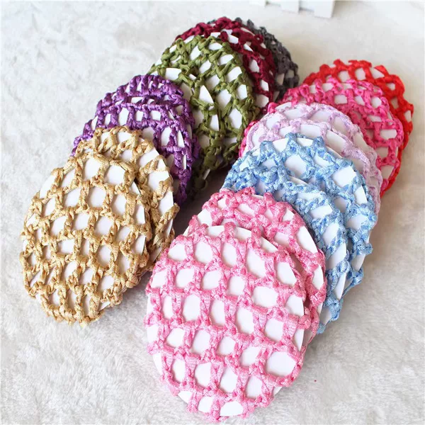 Hand-Crocheted Coarse Mesh Adult Bun Hairnet Hair Accessory Professional Bun Net Hair Accessory