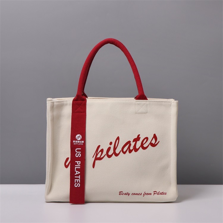 企业广告立体帆布袋飘带款加急印logo立体托特包批发机构单肩包