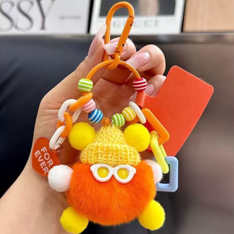 真獭兔毛多巴胺煤球怪兽玩偶挂件diy钥匙扣可爱包包背包手机挂饰|undefined