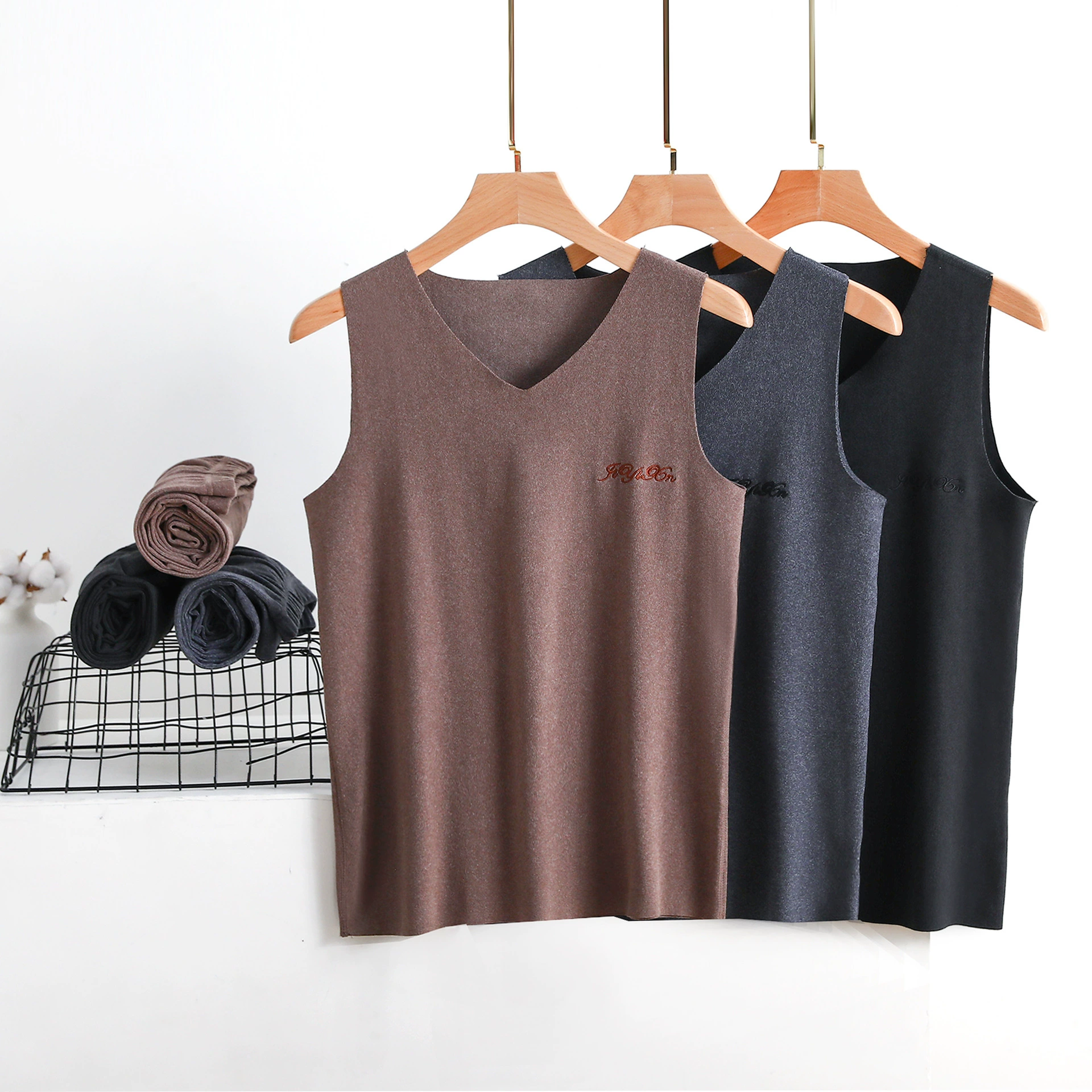 Деронг теплый жилет для мужчин осенью и зимой новый бархат утолщен без следов