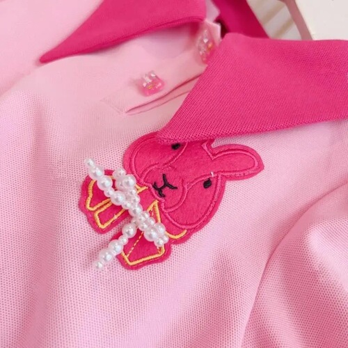 Girls' Summer Dress 2024 New Arrival Korean Style Cute Children Butterfly Bow Skirt Short Sleeve Princess Dress