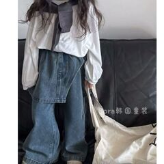 女童秋装2025新款裤子儿童网红炸街长裤女孩时髦洋气百搭牛仔裤潮