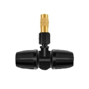 6.0 Adjustable Copper Nozzle + 9/12 Lock Flat Three-Way Atomizing Nozzle Greenhouse Spray Micro-Spray Drip Irrigation Accessories