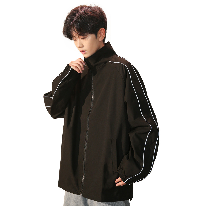 Chaqueta de cuello soporte los hombres primavera y otoño nuevo estilo coreano moda Top ropa deportiva casual cremallera cardigan solapa capa