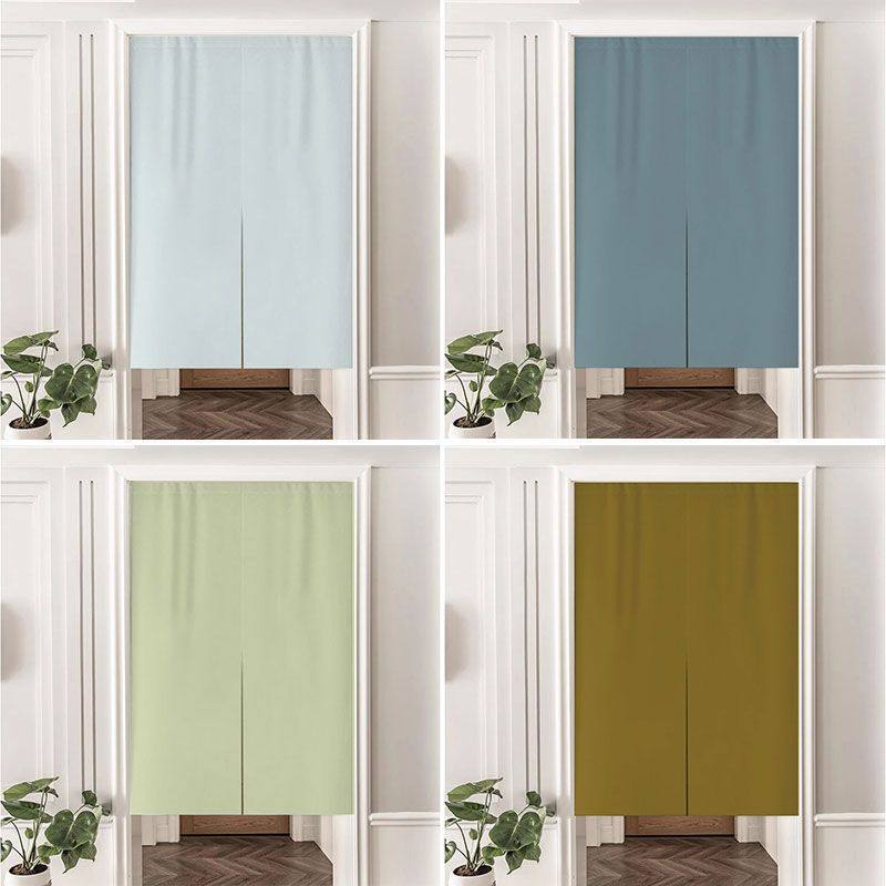 Japanese-Style Solid Color Door Curtain Partition Curtain for Bedroom, No-Drill Hanging Curtain for Commercial Use, Kitchen, Bathroom, Cotton and Linen Fabric Blocking Curtain Japanese-Style Solid Color Door Curtain Partition Curtain for Bedroom, No-Drill Hanging Curtain for Commercial Use, Kitchen, Bathroom, Cotton and Linen Fabric Blocking Curtain