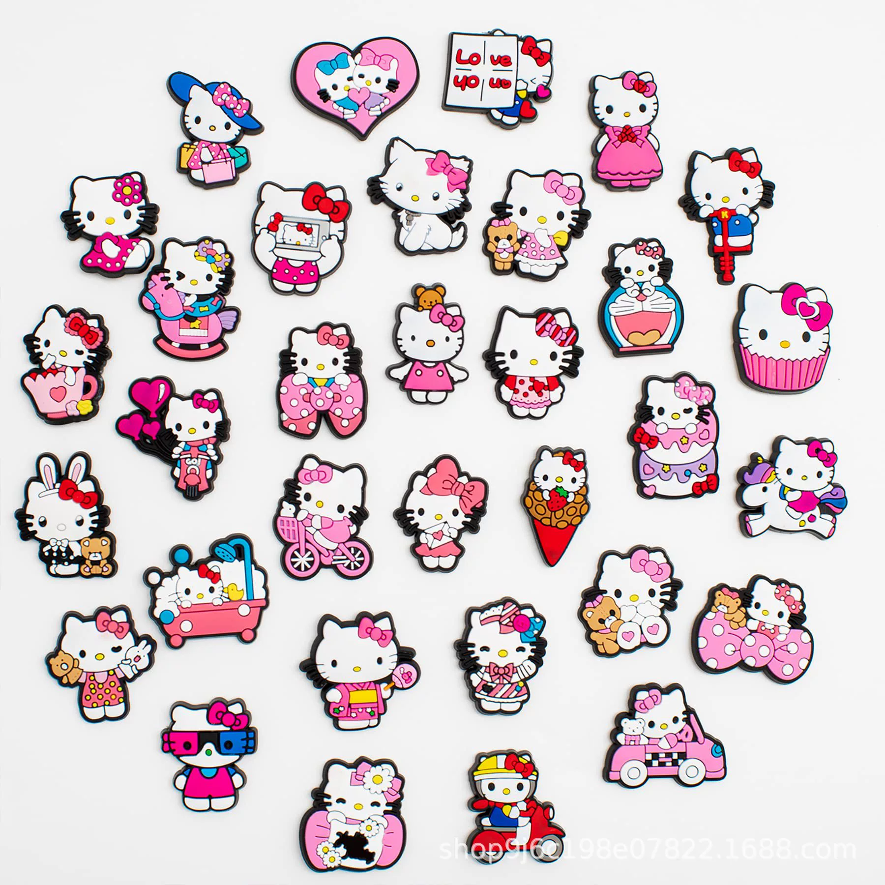 Hello Kitty, мультяшные туфли, съемная пряжка для обуви