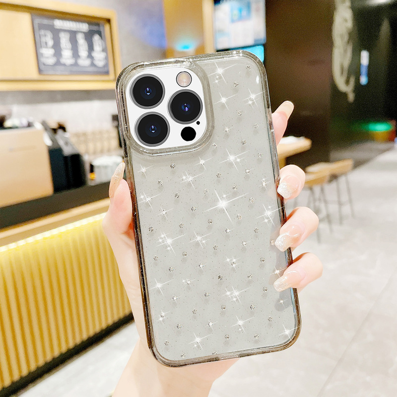 Swarovski Iphone13Mini Diamond-Encrusted Mobile Phone Case Suitable for New Terminator Transparent Glitter Star Diamond Case