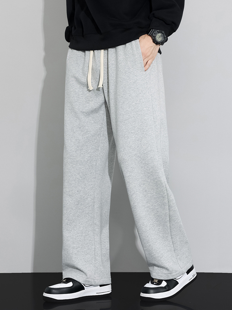 Men's Gray Autumn Wide-Leg Loose High-Rise 2025 New Straight-Leg Men's Spring and Autumn Casual Sweatpants 2