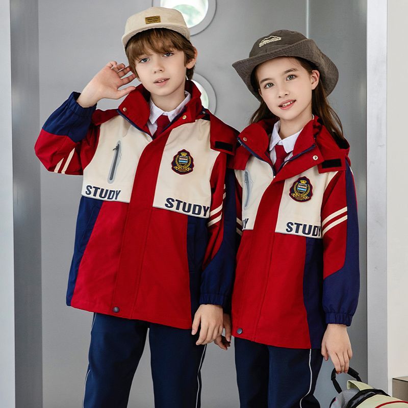 초등학생을위한 교복 3 조각 재킷 유치원 정원 옷 봄 가을 겨울 옷 어린이 클래스 옷 3 대 1