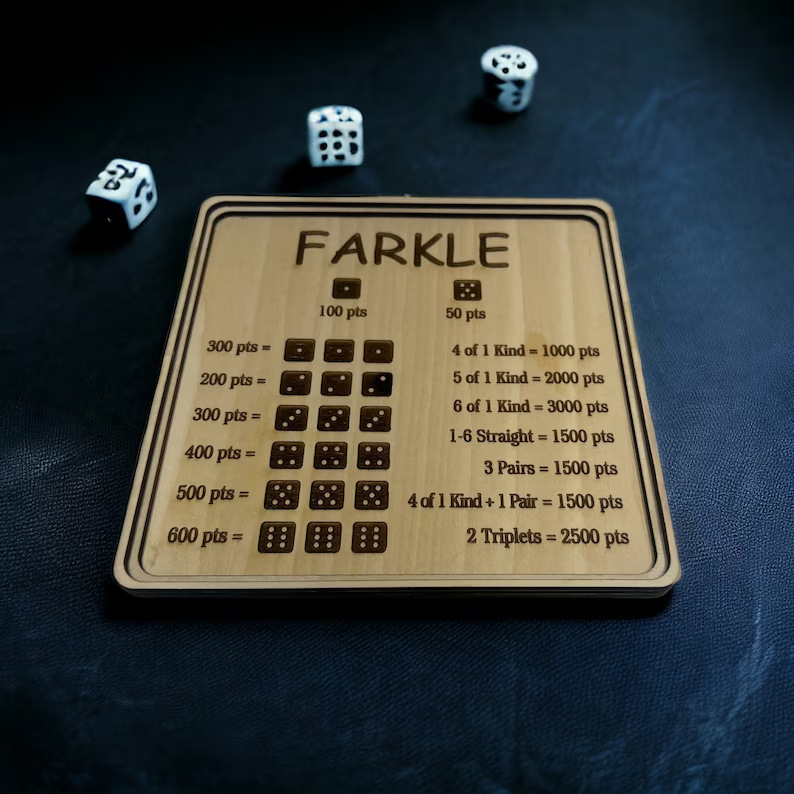 アマゾン爆型Farkleサイコロ盤ゲームトレイ、家庭ゲームの夜、盤ゲーム|undefined