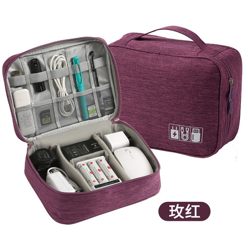 Multi-functional digital storage bag from the original factory, large capacity data cable organizer, travel storage bag