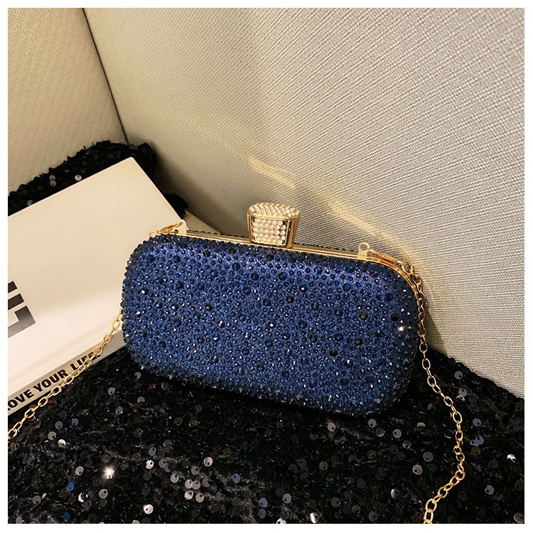 Bolsa de cena de moda transfronteriza de dama brillante y lujosa decoración de diamante bolsa de mano bolsa de cena elegante temperamento bolsa de cena