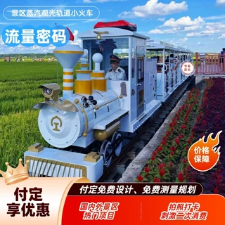 景区观光小火车大型网红轨道车厢有轨户外游乐设备厂家复古火车