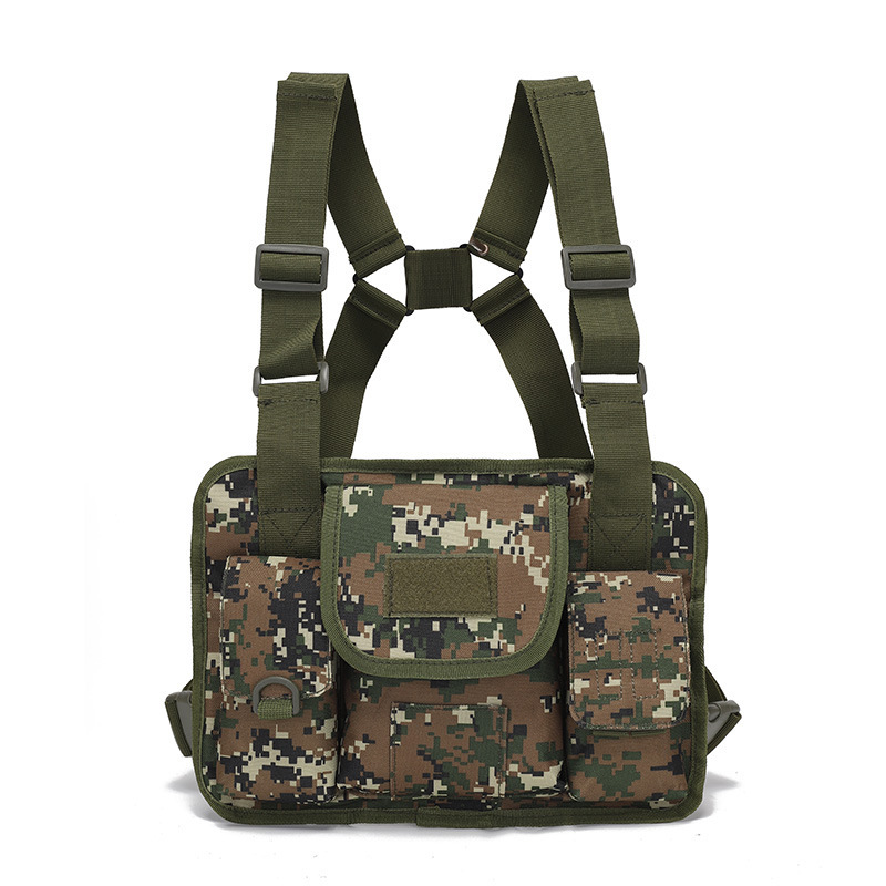 Pecho bolsa de moda deportes al aire libre calle danza bolsa pecho mochila hip hop moda bolsa militar fans impermeable Oxford pecho hebilla mochila