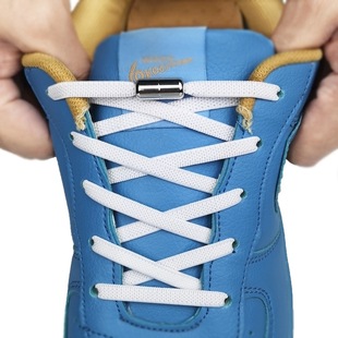Adult children's semicircle flat tie-free elastic lazy shoelace metal capsule shoe buckle a generation of hair