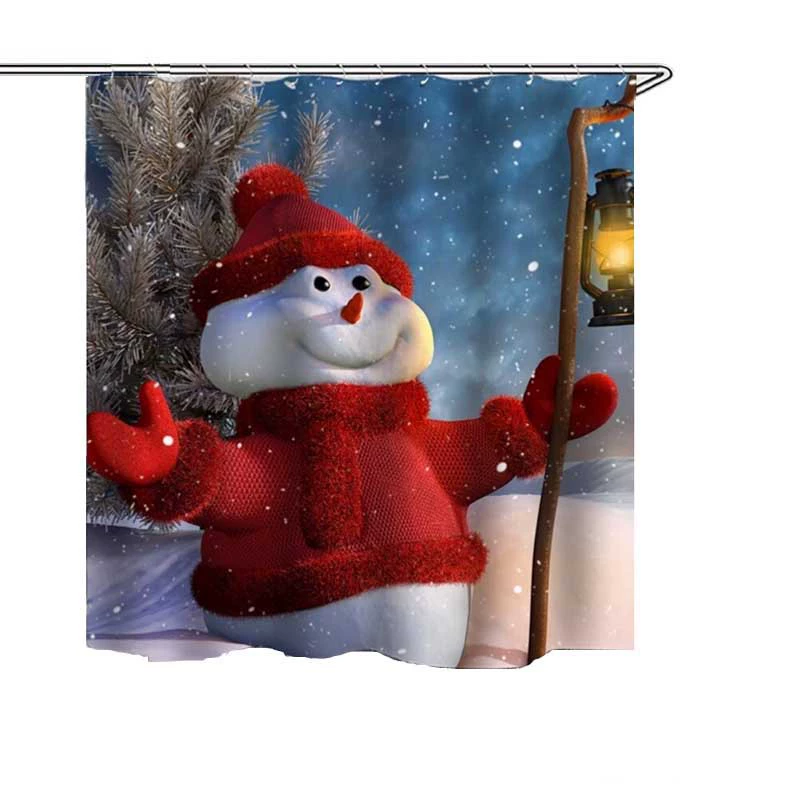 Scandinavian Christmas waterproof curtain, increased thickness, polyester