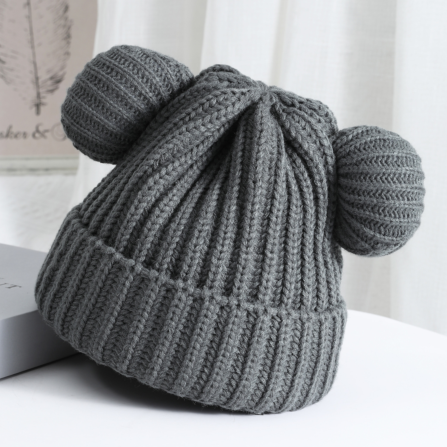 Niedlicher Teddybär-Pullover der koreanischen Version mit verdicktem, wärmendem Ohrenschutz, kältebeständig gestrickt für den Herbst und_voghion.com