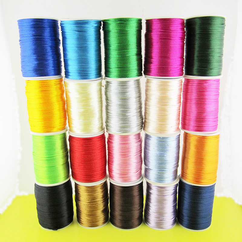 Line 5 2.5mm Hand-Woven Thread Korean Silk Red Rope Necklace Bracelet Waist Chain Jewelry Thread Multi-Color Chinese Knotted Thread