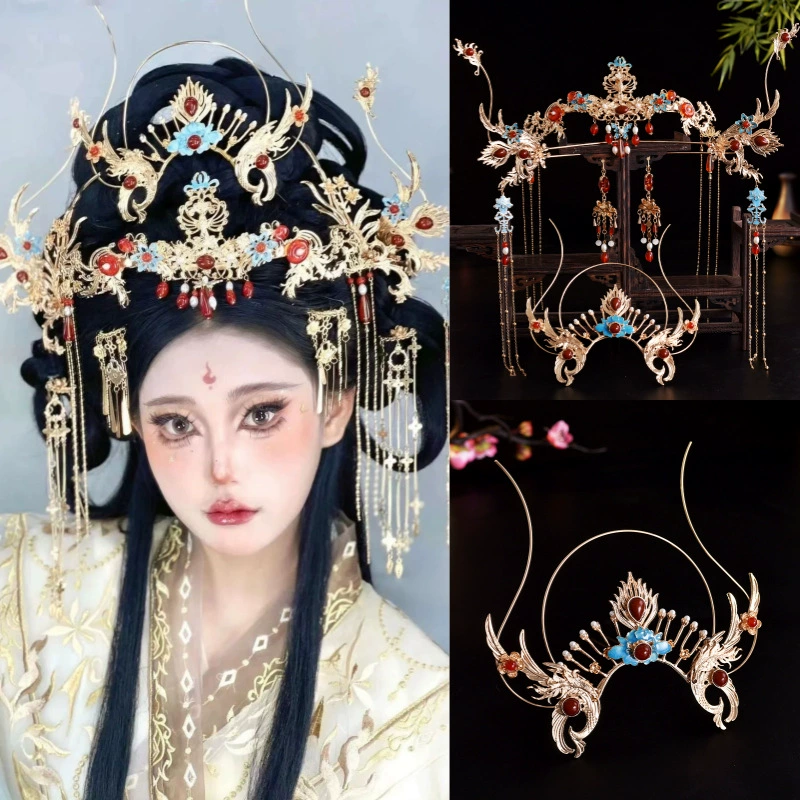 Tang Feng Song Hanfu аксессуары для волос Древний стиль головные уборы орхидеи с кисточками