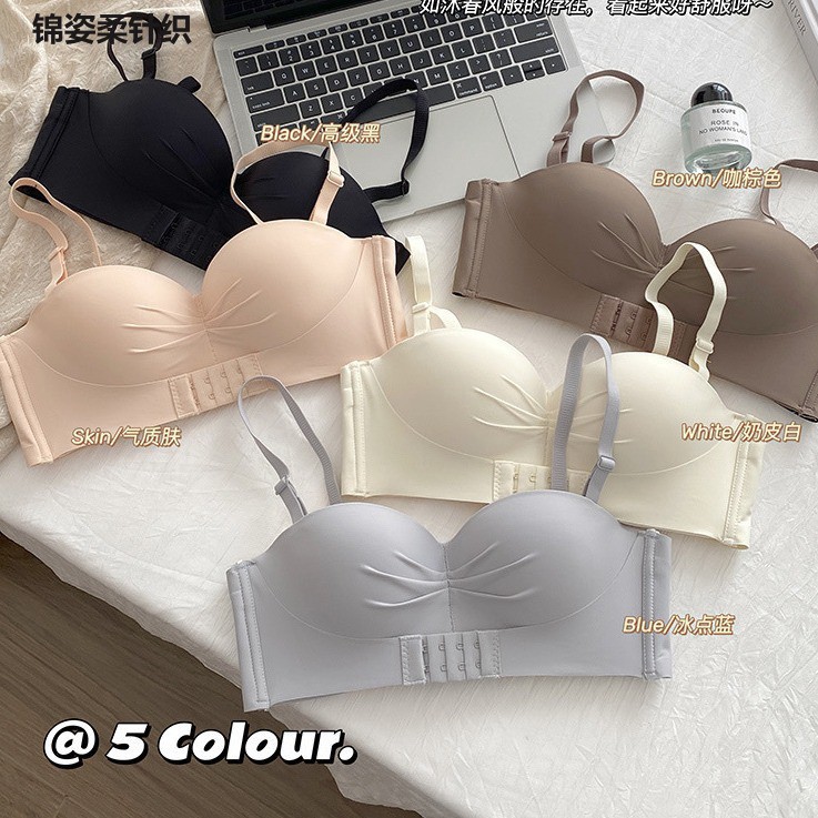Original Seamless Front-Closure Strapless Bra for Women: Non-Slip, Push-Up Design to Enhance Bust Shape, Perfect for All Cup Sizes – Invisible Undergarment Style.