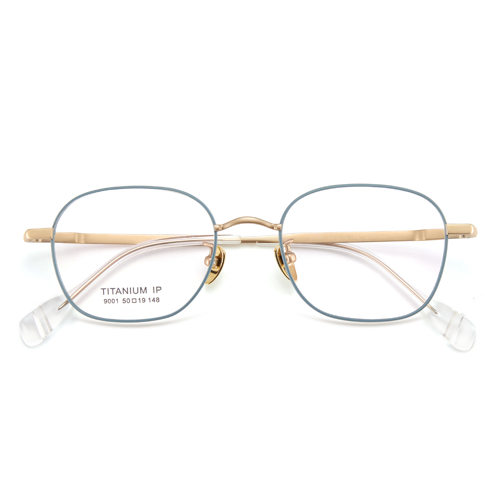 Estilo de corte francés importado puro titanio retro pequeño marco gafas Marco 3mm ancho borde IP chapado puede ser equipado con la miopía Danyang lote