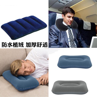 INTEX68672 Outdoor Travel Portable Inflatable Pillow Flocking Lunch Break Pillow with Inflatable Mattress