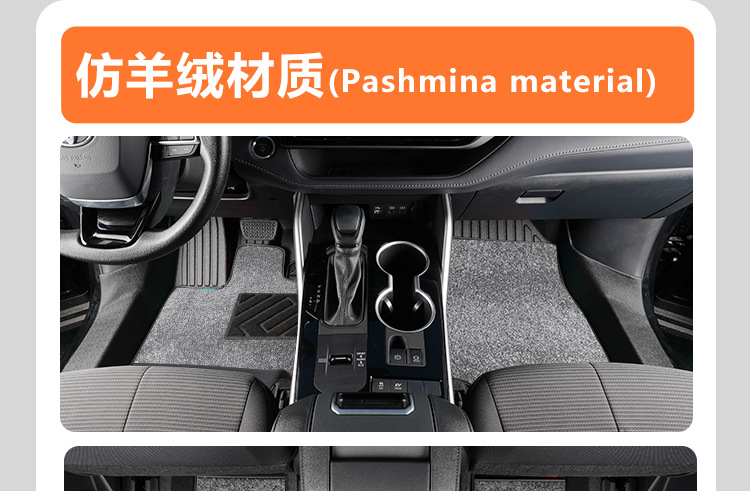 Suitable for Toyota Highlander seven-seater 09-26 models, full coverage modification accessories, decorative carpet, TPE car floor mats
