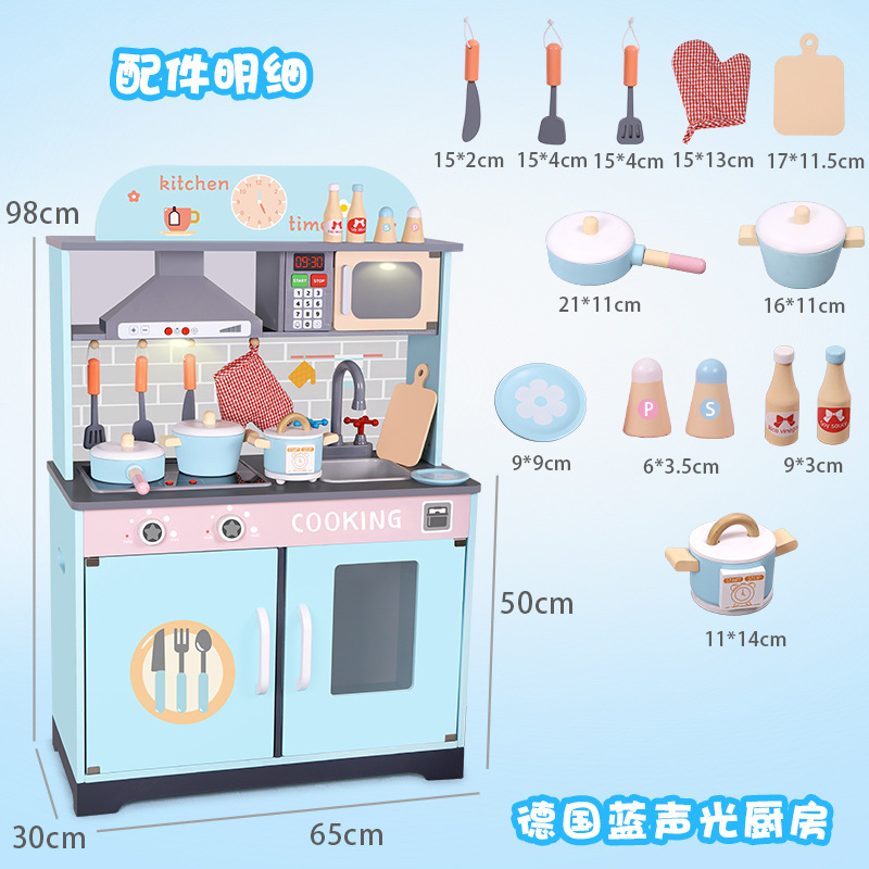 Fábrica al por mayor niños jugar a las casitas de madera gran simulación cocina traje cortar fruta Juguetes